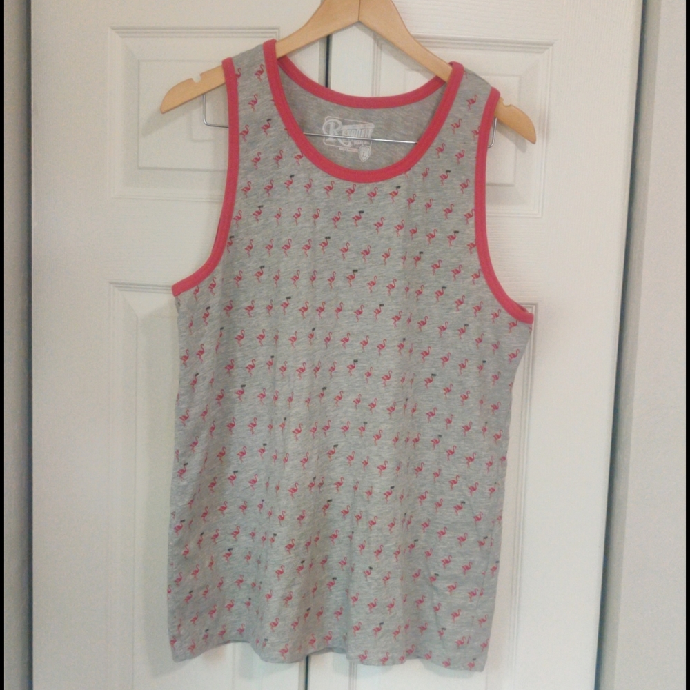 Flamingo Sunglasses Tank Top Large